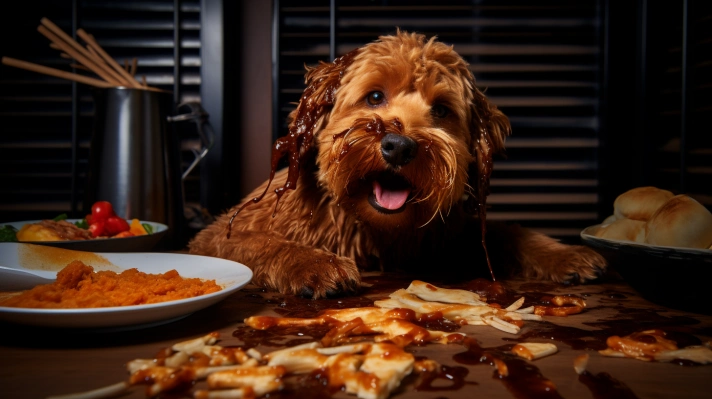 risks associated with feeding teriyaki chicken to dogs